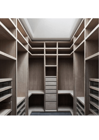 П-образная гардеробная комната в классическом стиле Комсомольск-на-Амуре