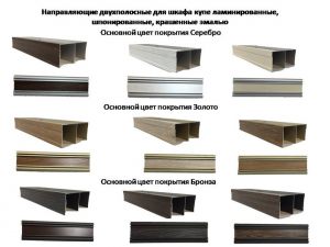 Направляющие двухполосные для шкафа купе ламинированные, шпонированные, крашенные эмалью Комсомольск-на-Амуре