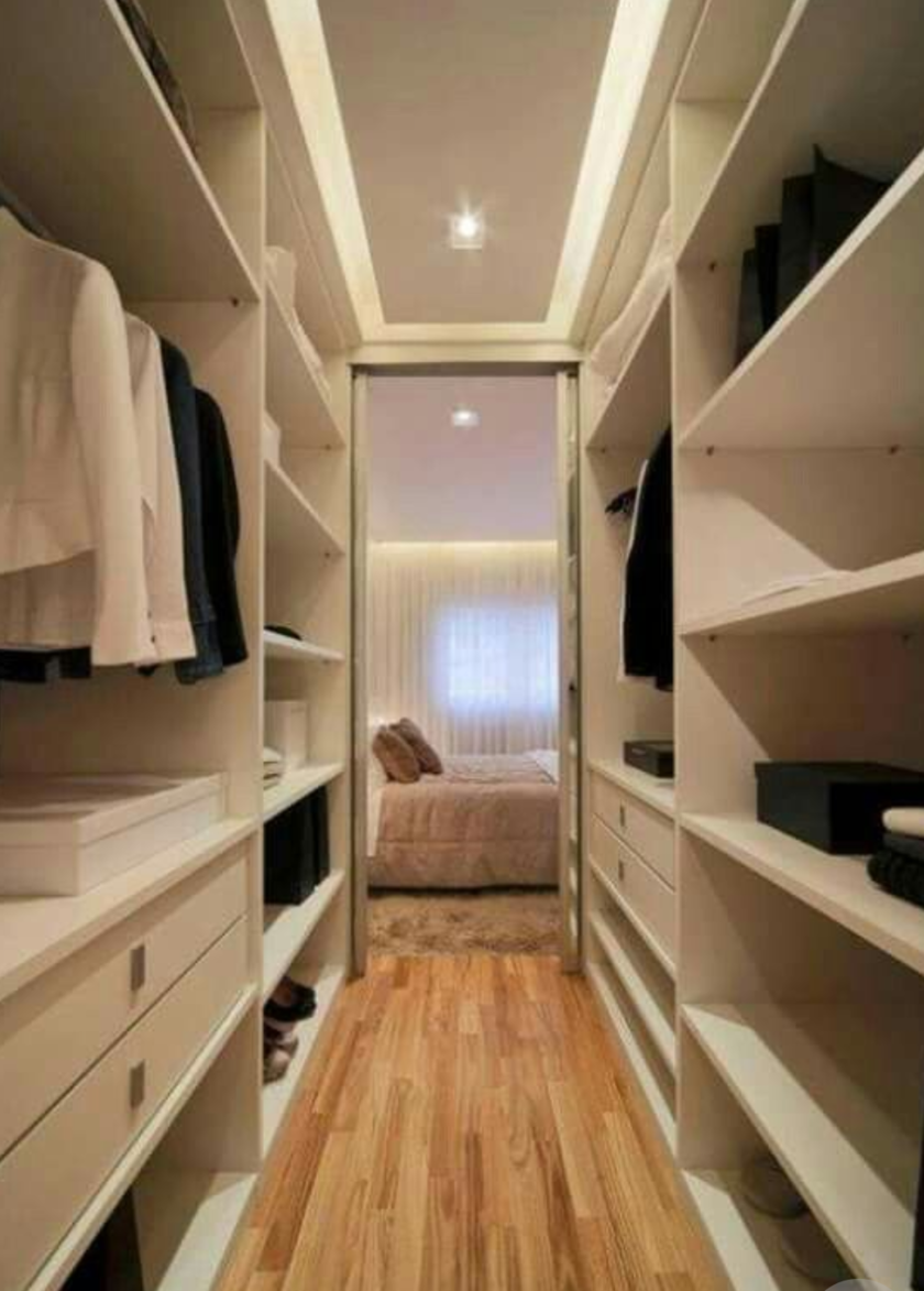П-образная гардеробная комната в спальню Комсомольск-на-Амуре