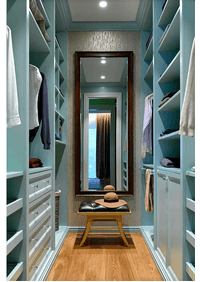 Параллельная гардеробная комната с большим зеркалом Комсомольск-на-Амуре
